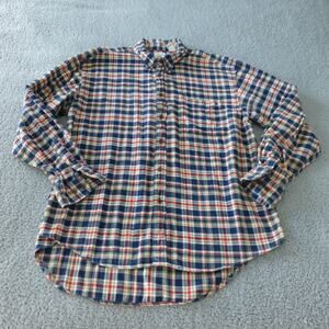 VTG Gap Shirt Mens XL Flannel Button Up Plaid Blue Hiking Gorpcore Outdoor
